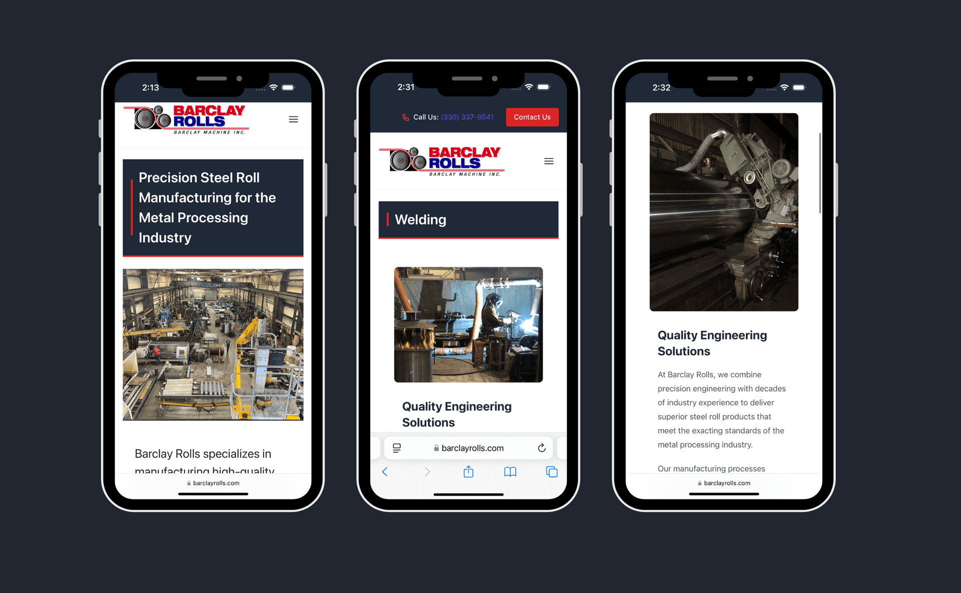 Barclay Rolls: Custom Website Design