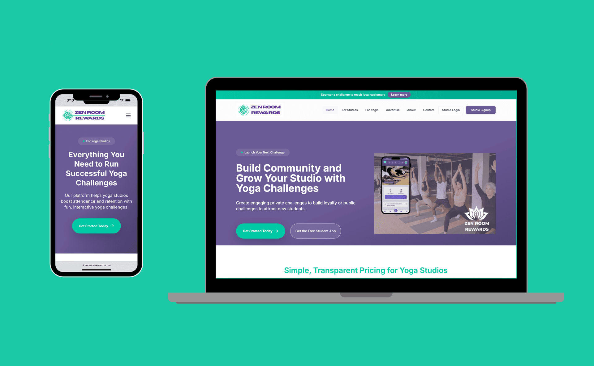 Zen Room Rewards: Marketing & Platform Website