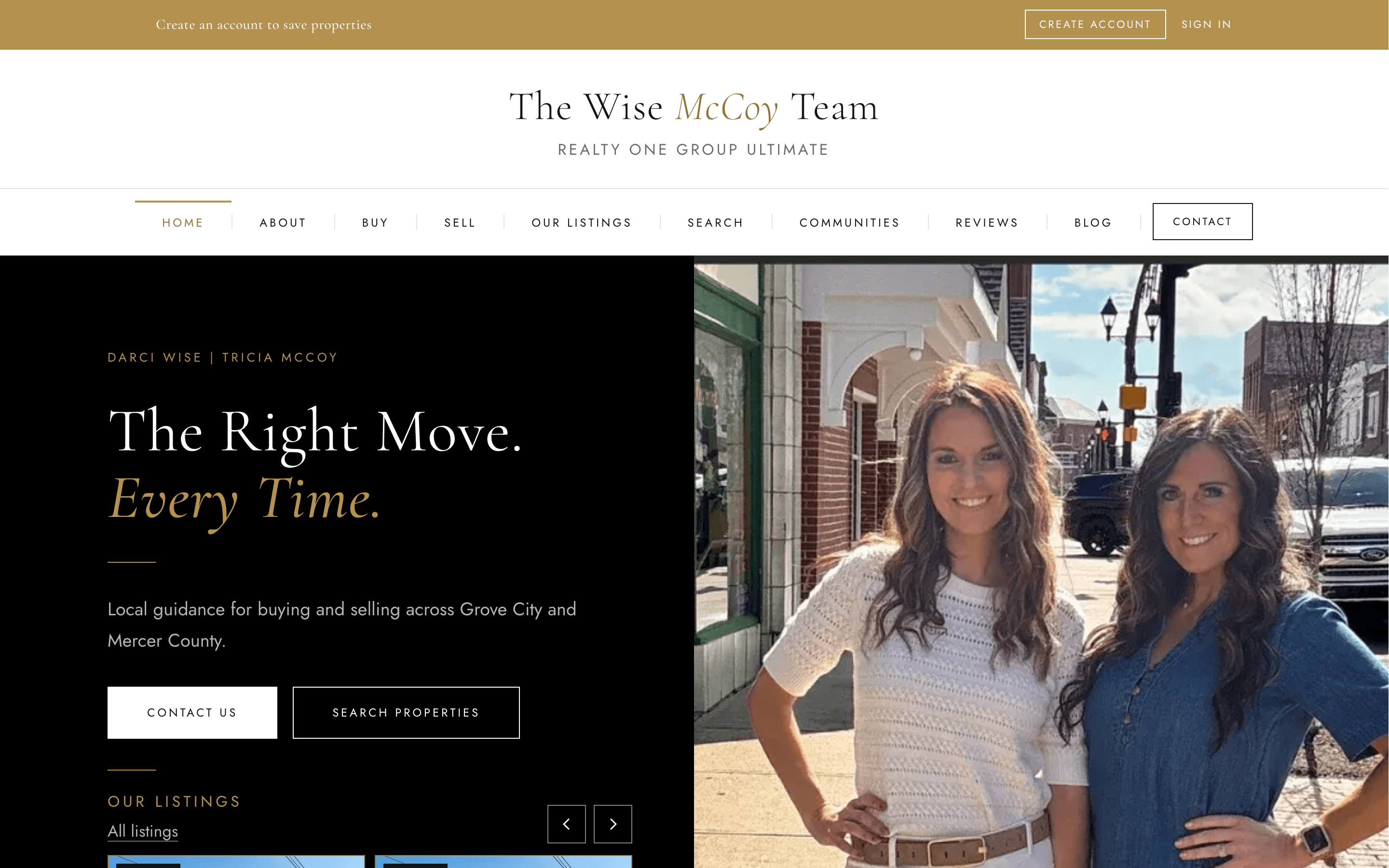 Darci Wise website screenshot