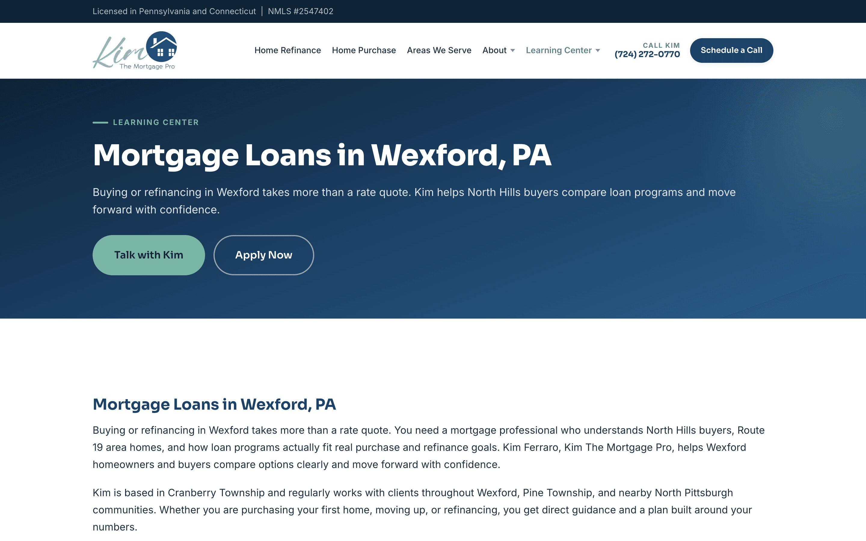 PA and CT Location Pages Down to the Town